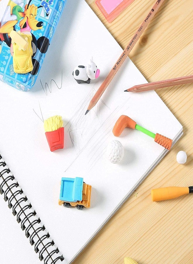 Mallexo Cartoon Jungle Animal Eraser for Kids Different Shapes Soft and Smooth Professional Erasers Animals Theme Pencil Rubber Toy for School Students Non Toxic Stationary Erasars Pack of 17PC's - Image 5